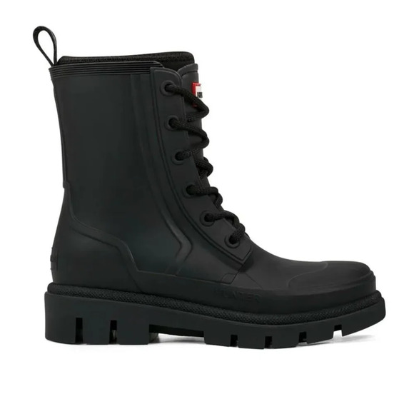 Hunter Shoes - HUNTER | NWOT Diana Waterproof Lace-Up Rain Boots Black Lug Sole | 9 (40/41)